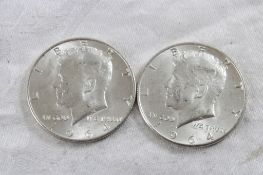 2 1964 JFK Silver Half Dollars