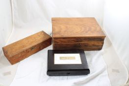 Wood Writing Desk, Flemish Floral Embossed Box and