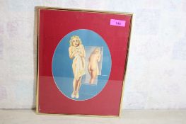 1940's Elvgren Pin-Up Framed Lithograph