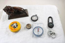 Lion Paperweight, 5 Compass, Phone Moocher Bank