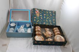 2 Mid-Century Child Tea Sets in Original Boxes