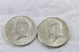 2 1964 JFK Silver Half Dollars