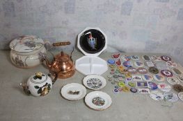 Teapots, Chamber Pot, Red Wing Pinbacks, Plus