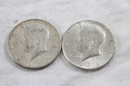 2 1964 JFK Silver Half Dollars