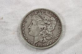 1887 O Morgan Silver Dollar