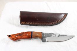 Custom Made Fixed Blade Knife in Sheath