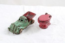 Hubley Cast Iron Dump Truck, Cast Iron Toilet
