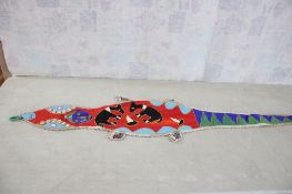 Tribal Yoruba Beaded Lizard Belt Sash