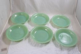 6 Fire King Jadeite Jane Ray 7.5