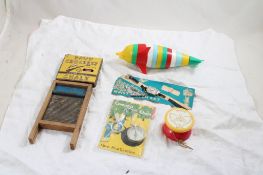 Children's Toys Davy Crockett, Yo-Yo, Wash Board