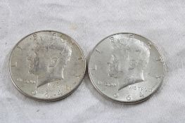 2 1964 JFK Silver Half Dollars