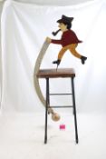 Folk Art Pendulum Balance Saw Man Lumberjack