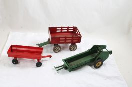 3 Pressed Steel Farm Implements Marx, Tru Scale