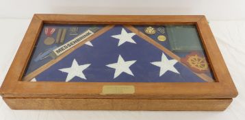 Grant Messenbrink Shadowbox & Burial Flag