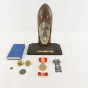 WWI Naval Photo in Shell Frame & Insignia