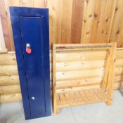 Unbranded Metal Gun Safe & Wood Gun Rack