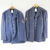 2 Vintage USAF Wool Serge Blue Uniform Jackets