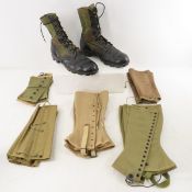 US Army Spats & Vietnam Combat Boots