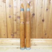 2 WWII US Navy MK-6 Wood Dummy Practice Rounds
