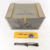 Remington UMC Wood Ammo Crate & Weaver Scope