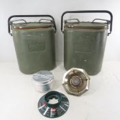 2 Swedish Military 13 Liter Food Containers