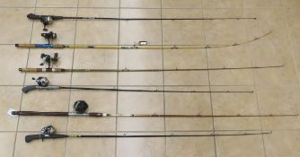 6 Fishing Rods & Reels, St. Croix, Eagle Claw