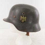 WWII German Stahlhelm M35 Steel Combat Helmet