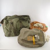 3 Small Parachutes, Paracord, Military Bags