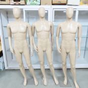 3 MK-97 6ft Tall Full Body Mannequins w/Bases