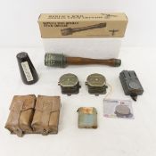 WWII German Ammo Pouch, Fuze Holder & more