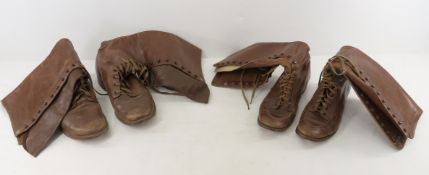2 pair Vintage Leather Boots