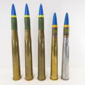 5 40mm Inert Military Dummy Rounds, All Unique