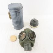 WWII German M38 Gas Mask & Canister
