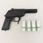 East German Lp-1 Flare Gun 26.5mm & 4 Hulls