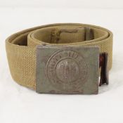 WWII German GOT MITT UNS Belt Buckle W/ Belt