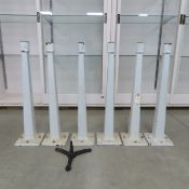 6 Vintage Cast Iron, Porcelain Stool Stands