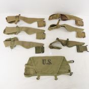 6 WWII US Military pick-mattock covers & 1 pickaxe