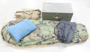 Trunk, Sleeping Bag, Pillow & Canvas Bag