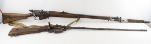 2 BSA Long Lee Enfield .303 Rifles & Bayonet