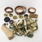 Collection of Military Web & Leather Belts