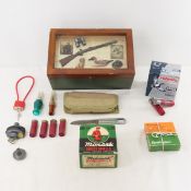 25 Rounds Federal 12GA, Empty Monark box & more