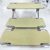 3 Vintage 1970s US Military Folding Cots