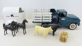 1960's Restored Tonka Livestock Truck & Trailer