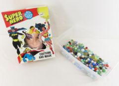 1978 Wonder Woman Costume and 2 Jars of Marbles