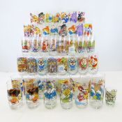 46 Vintage Character Glasses, Smurfs, McDonalds