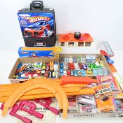 Hot Wheels & other diecast cars, track, case