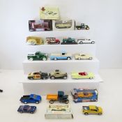 Diecast cars & trucks, some in boxes, mixed scale