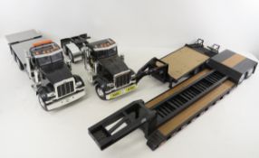 Big Farm Tractor Trailer, 2 trailers, Case flatbed