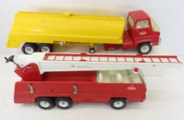 1980's Tonka Ladder Truck & Tanker