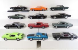 12 1:18 scale Muscle Cars - no boxes